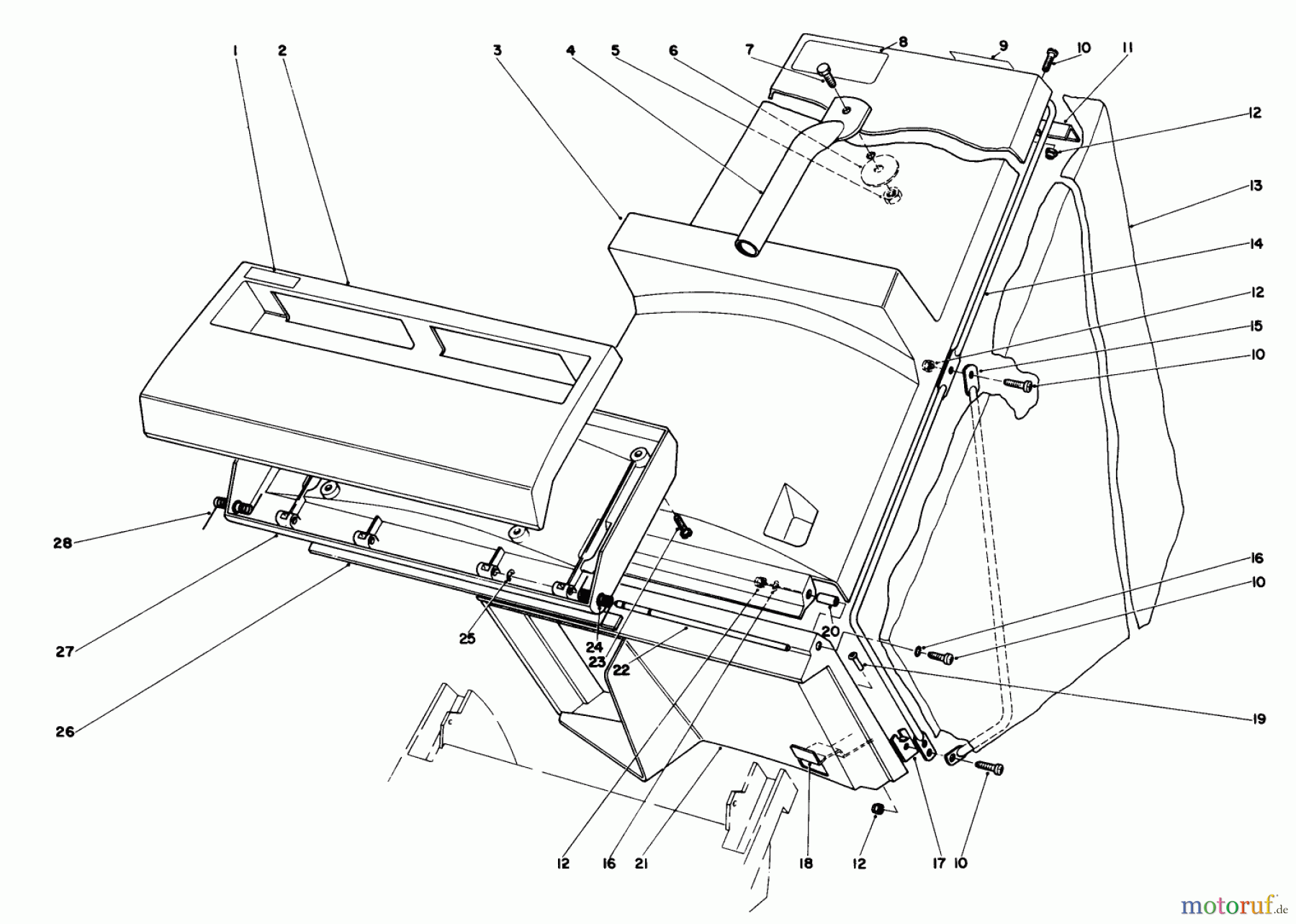  Toro Neu Mowers, Walk-Behind Seite 2 20830 - Toro Lawnmower, 1981 (1000001-1999999) GRASS BAG ASSEMBLY