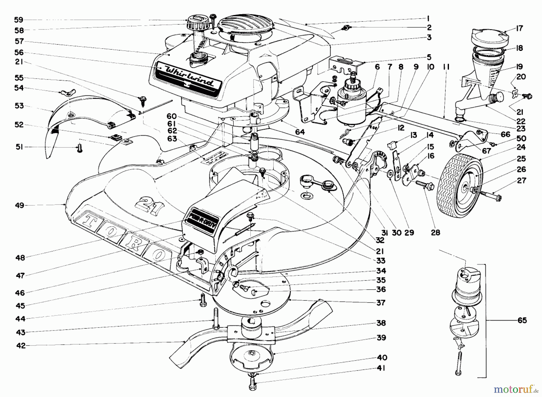 Toro Neu Mowers, Walk-Behind Seite 2 21101 - Toro Whirlwind Lawnmower, 1969 (9000001-9999999) 21