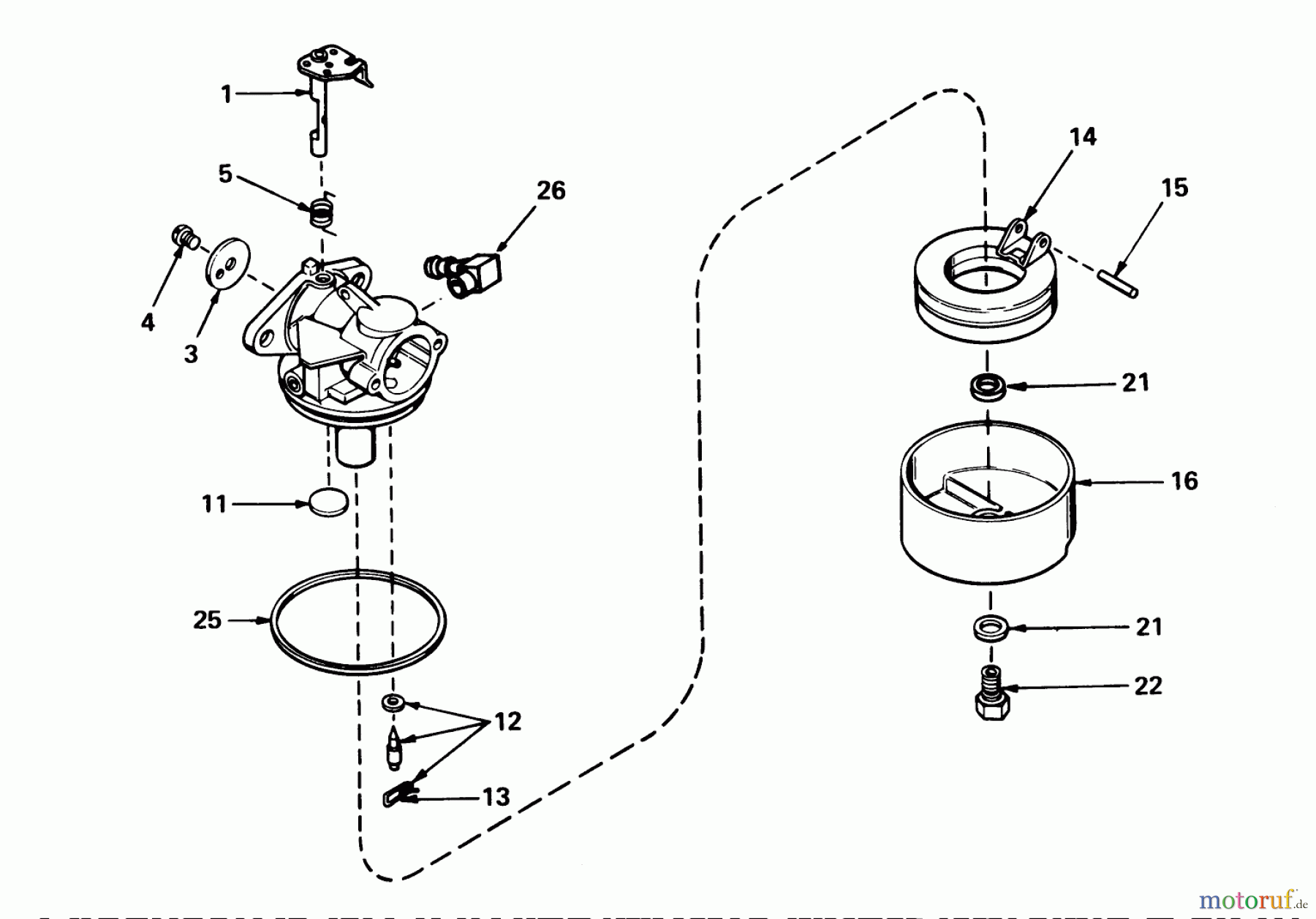 Toro Neu Mowers, Walk-Behind Seite 2 21711 - Toro Guardian Lawnmower, 1976 (6000001-6999999) CARBURETOR NO. 631784A (MOWER MODEL NO. 21610 & 21711)(ENGINE NOS. TNT 100-10047 AND TNT 100-10046)