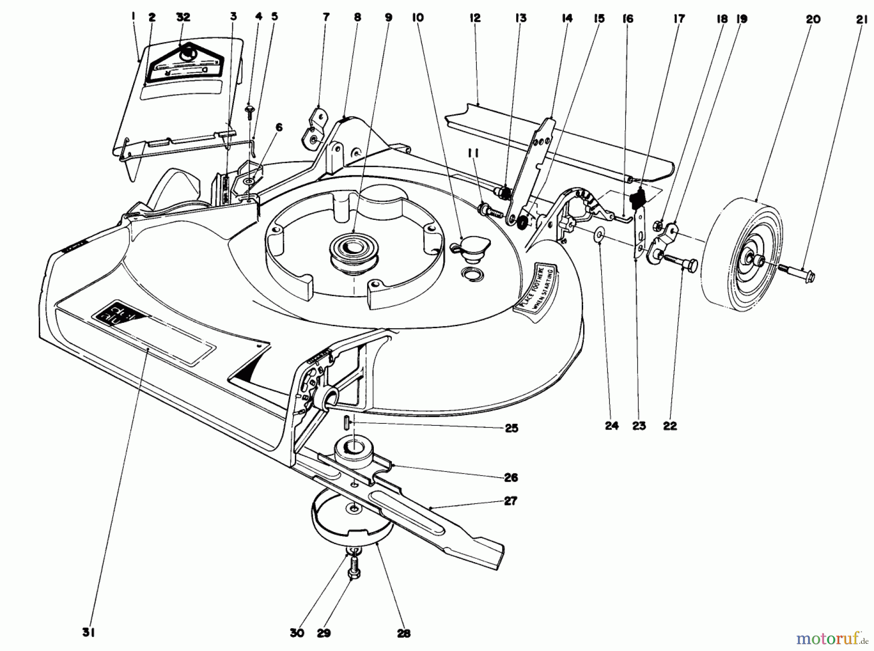 Toro Neu Mowers, Walk-Behind Seite 2 21738 - Toro Whirlwind Lawnmower, 1980 (0000001-0999999) HOUSING ASSEMBLY