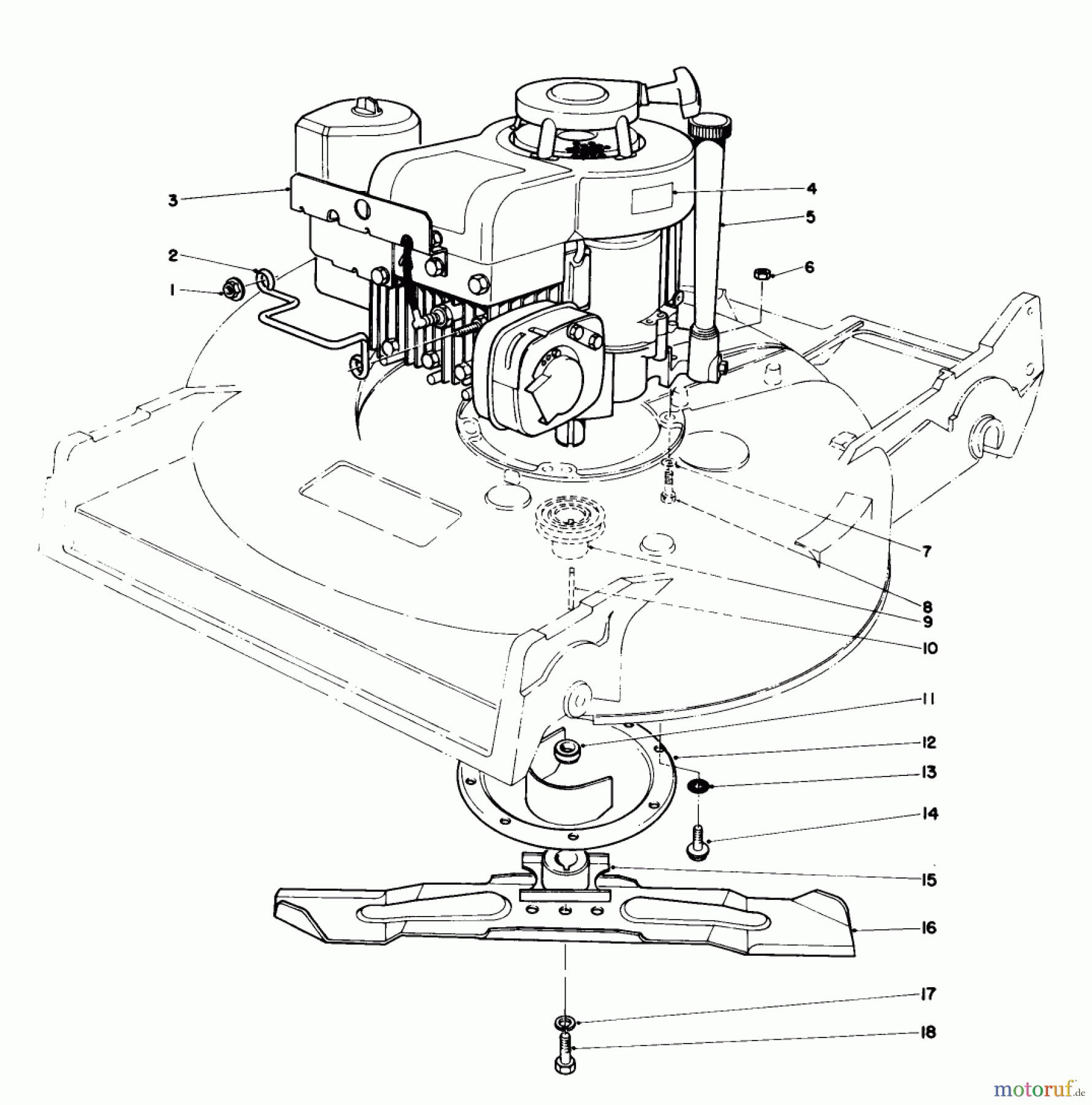 Toro Neu Mowers, Walk-Behind Seite 2 22015 - Toro Lawnmower, 1986 (6000001-6999999) ENGINE ASSEMBLY (MODEL 22020)