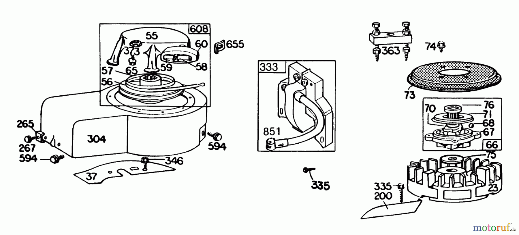 Toro Neu Mowers, Walk-Behind Seite 2 22015 - Toro Lawnmower, 1986 (6000001-6999999) ENGINE BRIGGS & STRATTON MODEL 131922-0163-01 #3