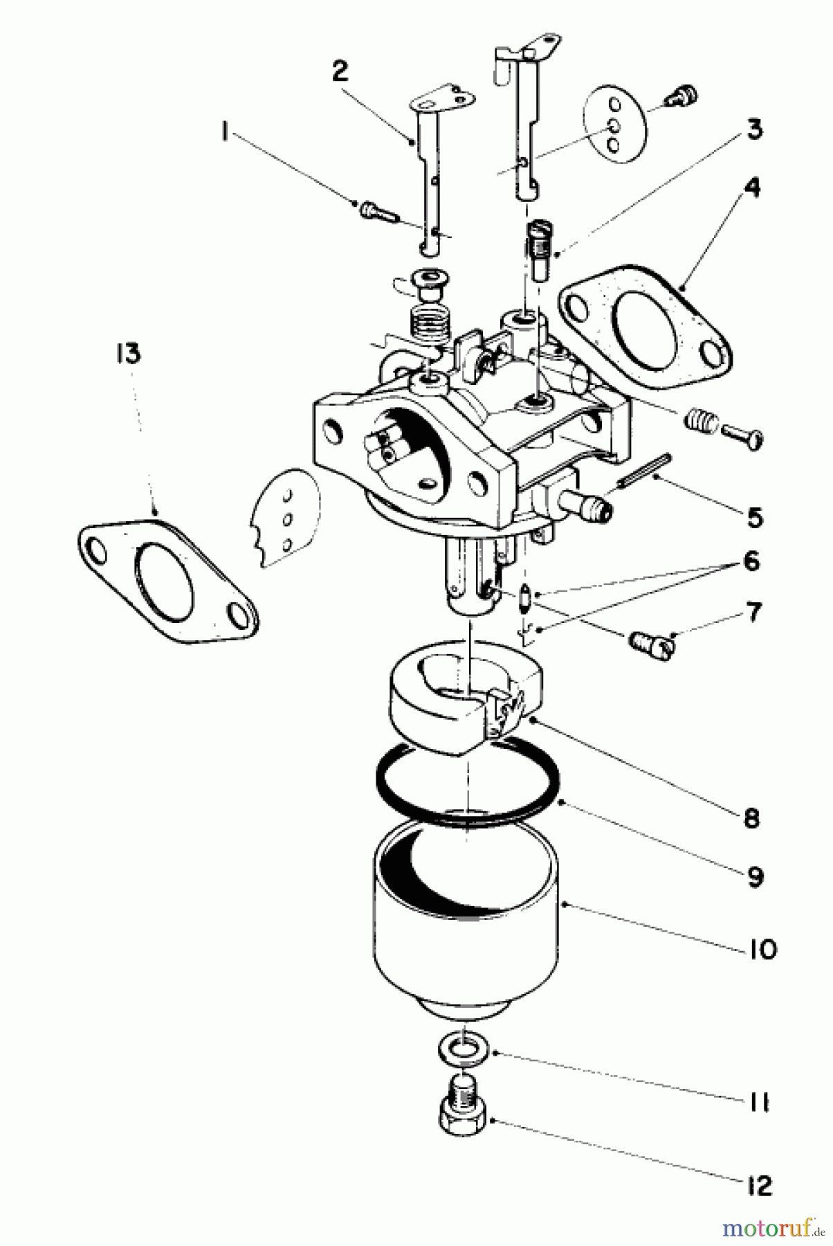  Toro Neu Mowers, Walk-Behind Seite 2 22025 - Toro Lawnmower, 1984 (4000001-4999999) CARBURETOR ASSEMBLY