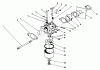 Toro 22025 - Lawnmower, 1991 (1000001-1999999) Ersatzteile CARBURETOR ASSEMBLY (MODEL NO. 47PL0-3)