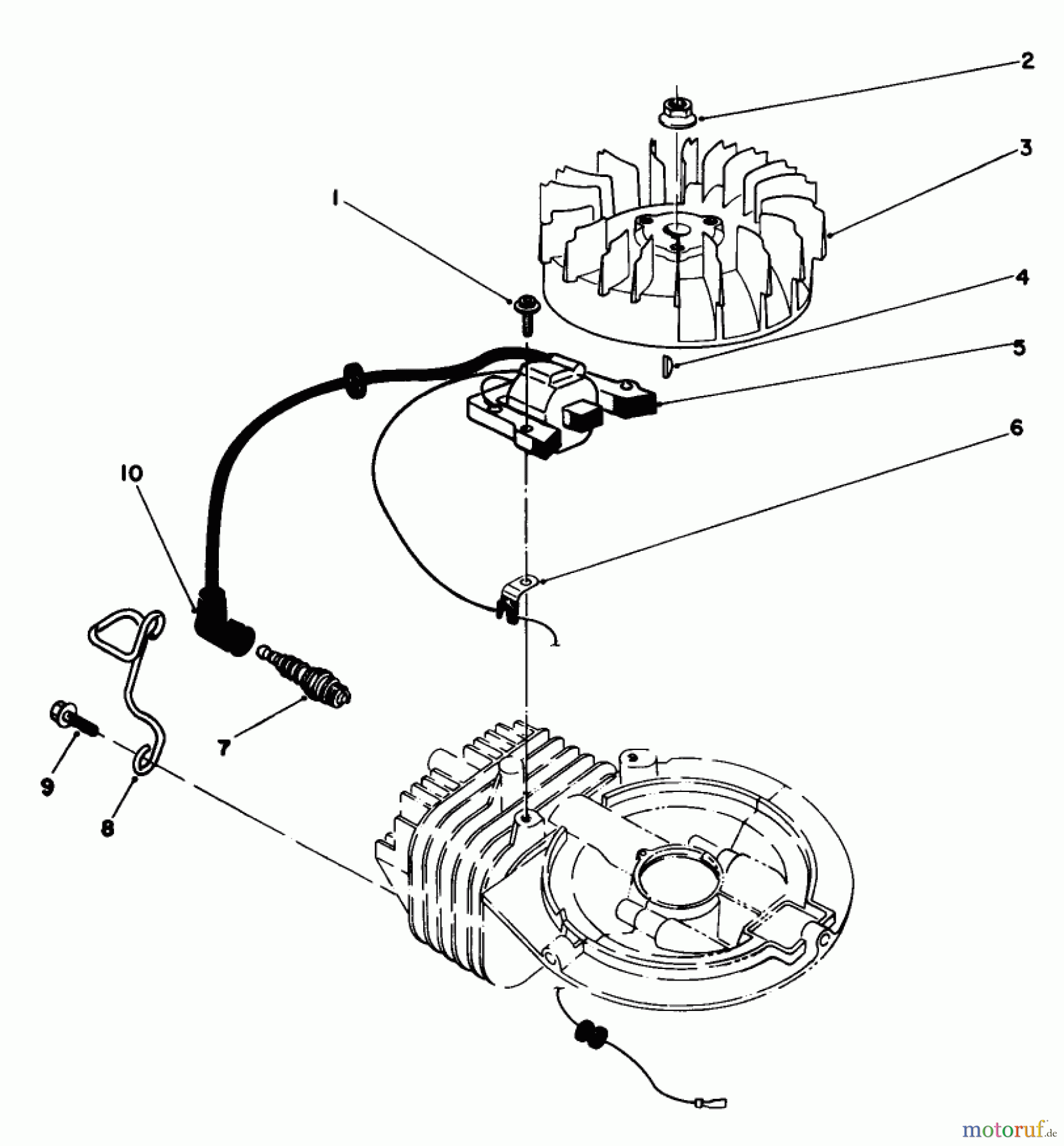  Toro Neu Mowers, Walk-Behind Seite 2 22025 - Toro Lawnmower, 1991 (1000001-1999999) IGNITION ASSEMBLY (MODEL NO. 47PL0-3)