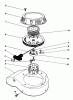 Toro 22025 - Lawnmower, 1991 (1000001-1999999) Ersatzteile RECOIL ASSEMBLY (MODEL NO. 47PL0-3)