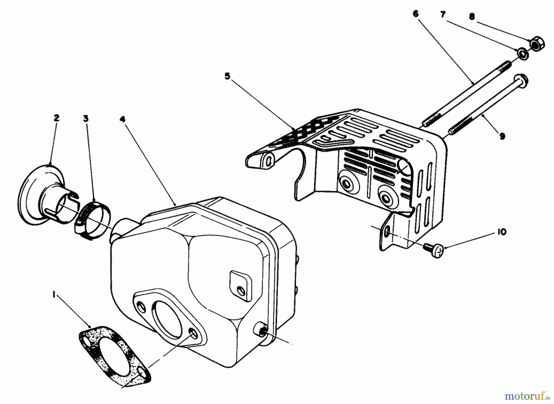  Toro Neu Mowers, Walk-Behind Seite 2 22025C - Toro Lawnmower, 1987 (7000001-7999999) MUFFLER ASSEMBLY (MODEL NO. 47PG6)