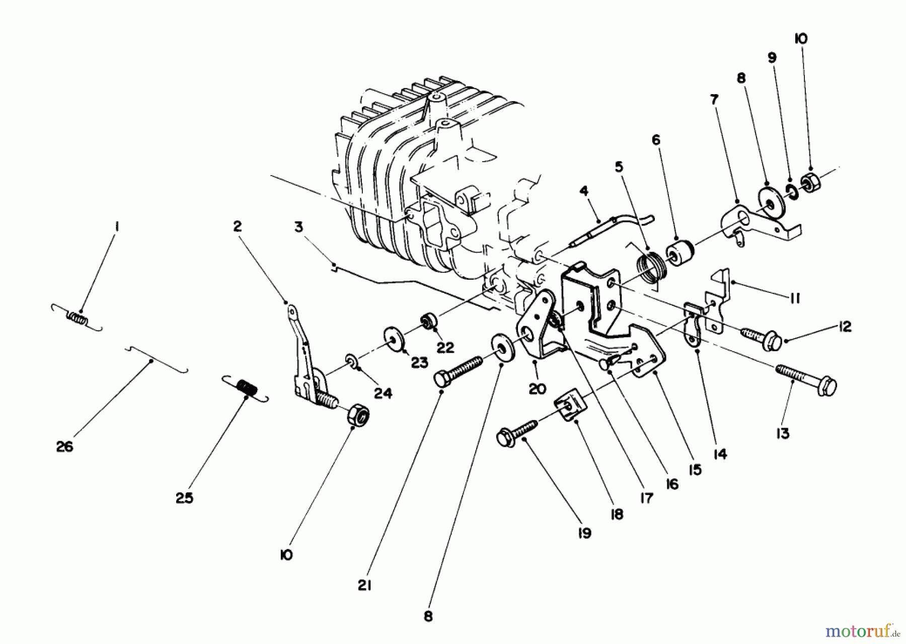 Toro Neu Mowers, Walk-Behind Seite 2 22025C - Toro Lawnmower, 1988 (8000001-8999999) ENGINE ASSEMBLY MODEL NO. 47PH7 #4