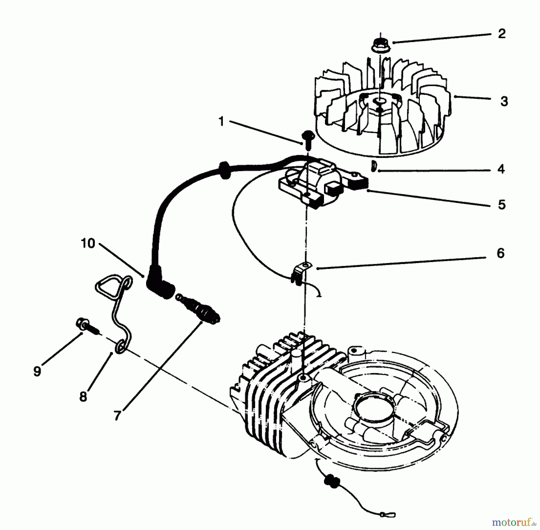 Toro Neu Mowers, Walk-Behind Seite 2 22026 - Toro Side Discharge Mower, 1994 (4900001-4999999) IGNITION ASSEMBLY (MODEL NO. 47PR4-3)