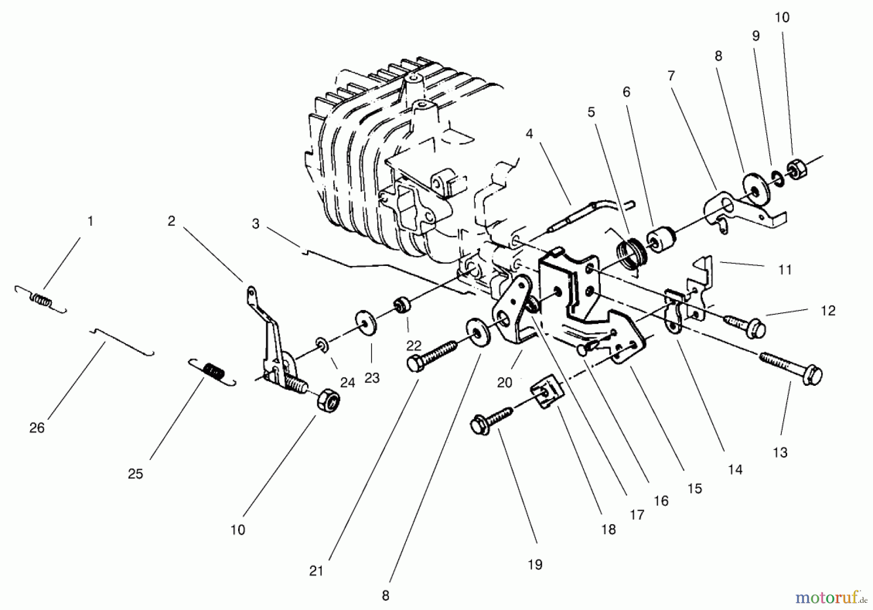 Toro Neu Mowers, Walk-Behind Seite 2 22026 - Toro Side Discharge Mower, 2001 (210000001-210999999) GOVERNOR ASSEMBLY