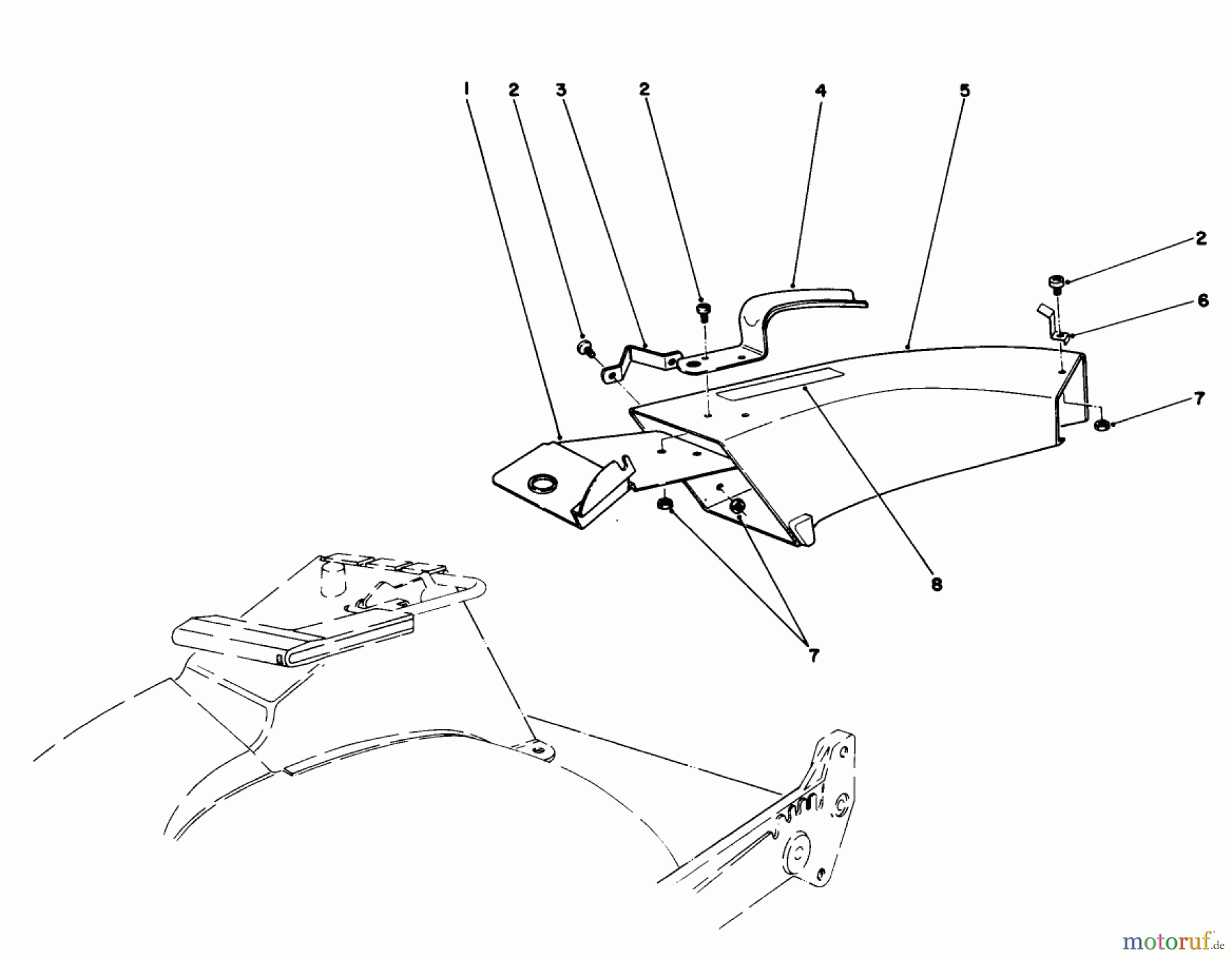 Toro Neu Mowers, Walk-Behind Seite 2 22030 - Toro Lawnmower, 1986 (6000001-6999999) SIDE DISCHARGE CHUTE MODEL NO. 59108 (OPTIONAL)