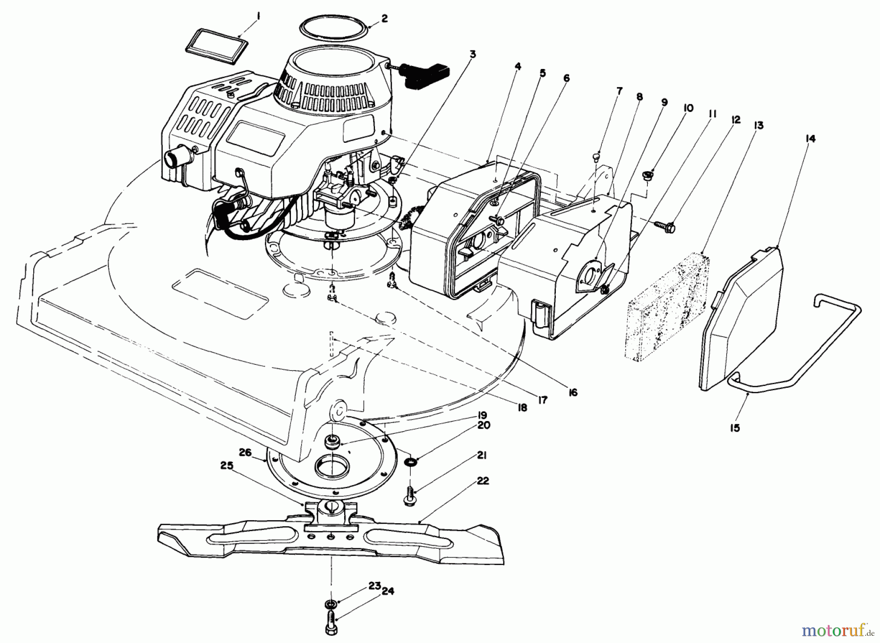 Toro Neu Mowers, Walk-Behind Seite 2 22030 - Toro Lawnmower, 1988 (8000001-8999999) ENGINE ASSEMBLY (MODEL 22030)