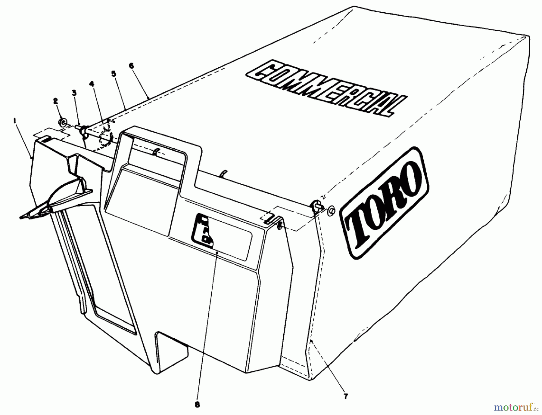 Toro Neu Mowers, Walk-Behind Seite 2 22030 - Toro Lawnmower, 1988 (8000001-8999999) GRASS BAG ASSEMBLY NO. 11-5609