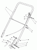 Toro 22035 - Lawnmower, 1990 (0000001-0999999) Ersatzteile HANDLE ASSEMBLY (MODEL 22030)