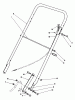 Toro 22035 - Lawnmower, 1991 (1000001-1999999) Ersatzteile HANDLE ASSEMBLY (MODEL 22030)