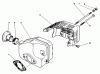 Toro 22035 - Lawnmower, 1991 (1000001-1999999) Ersatzteile MUFFLER ASSEMBLY (MODEL NO. 47PL0-3)