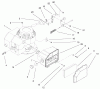 Toro 22031 - ProLine 21" Recycler Lawnmower, 2003 (230000001-230999999) Ersatzteile ENGINE AND AIR FILER ASSEMBLY