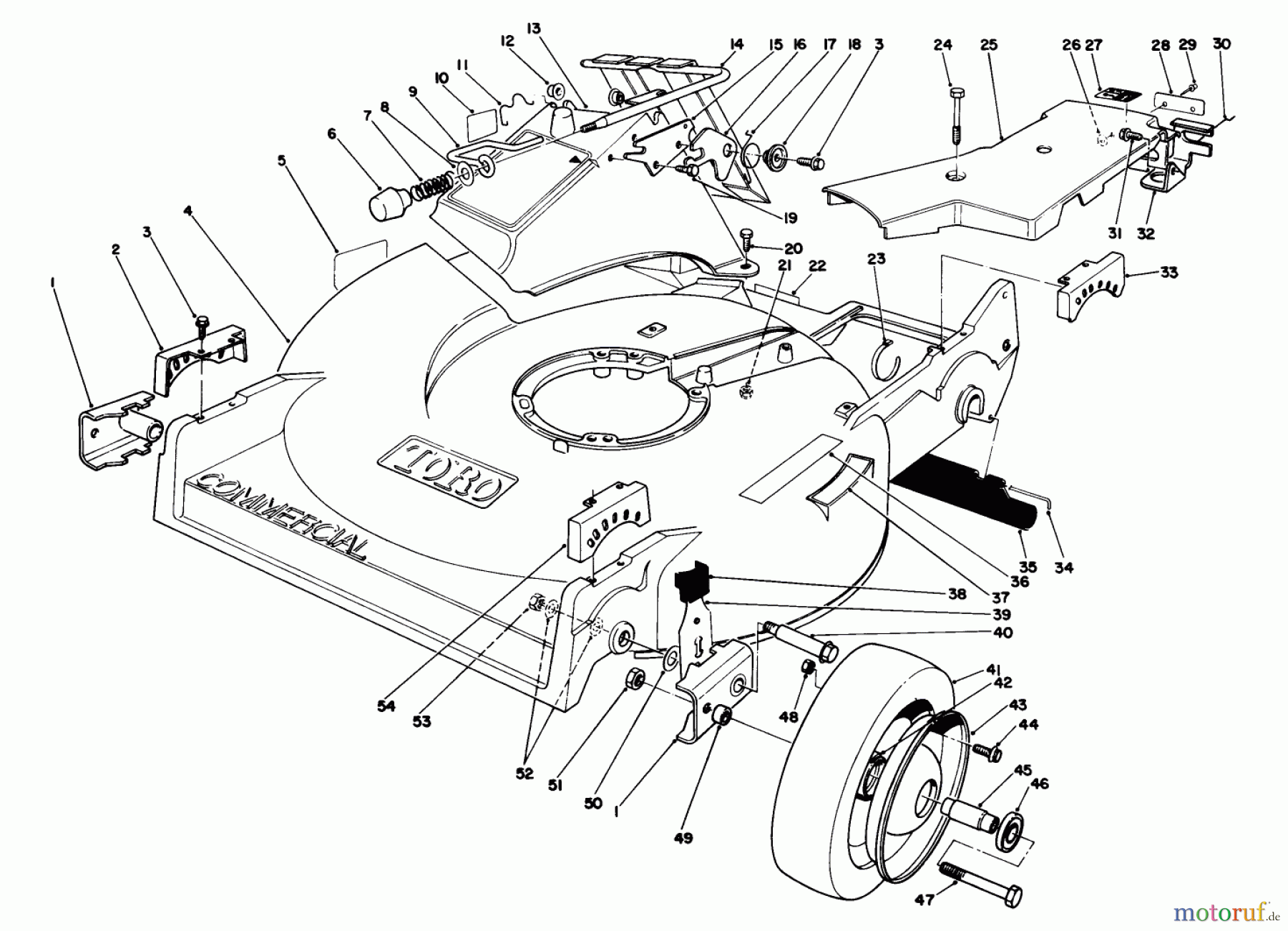 Toro Neu Mowers, Walk-Behind Seite 2 22035C - Toro Lawnmower, 1988 (8000001-8999999) HOUSING ASSEMBLY