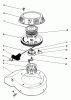 Toro 22036 - Lawnmower, 1991 (1000001-1999999) Ersatzteile RECOIL ASSEMBLY (MODEL NO. 47PL0-3)