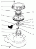 Toro 22038 - Lawnmower, 1997 (7900001-7999999) Ersatzteile RECOIL ASSEMBLY (MODEL NO. 47PS5-3)(MODEL NO. 22038B)(MODEL NO. 47PT6-3)(MODEL NO. 22038)