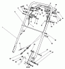Toro 22040 - Lawnmower, 1992 (2000001-2999999) Ersatzteile HANDLE ASSEMBLY