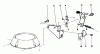 Toro 22042 - Lawnmower, 1991 (1000001-1999999) Ersatzteile BRAKE ASSEMBLY