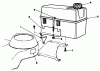 Toro 22042 - Lawnmower, 1991 (1000001-1999999) Ersatzteile FUEL TANK ASSEMBLY