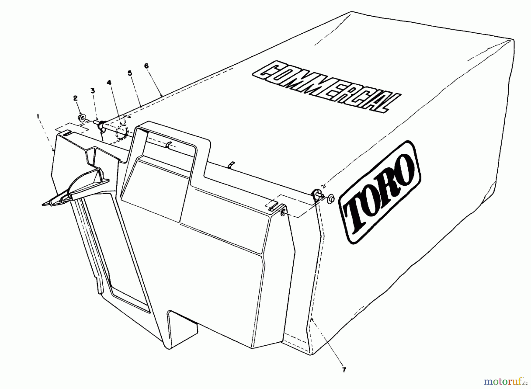 Toro Neu Mowers, Walk-Behind Seite 2 22043 - Toro Lawnmower, 1993 (3900965-3999999) GRASS BAG ASSEMBLY NO. 11-5609