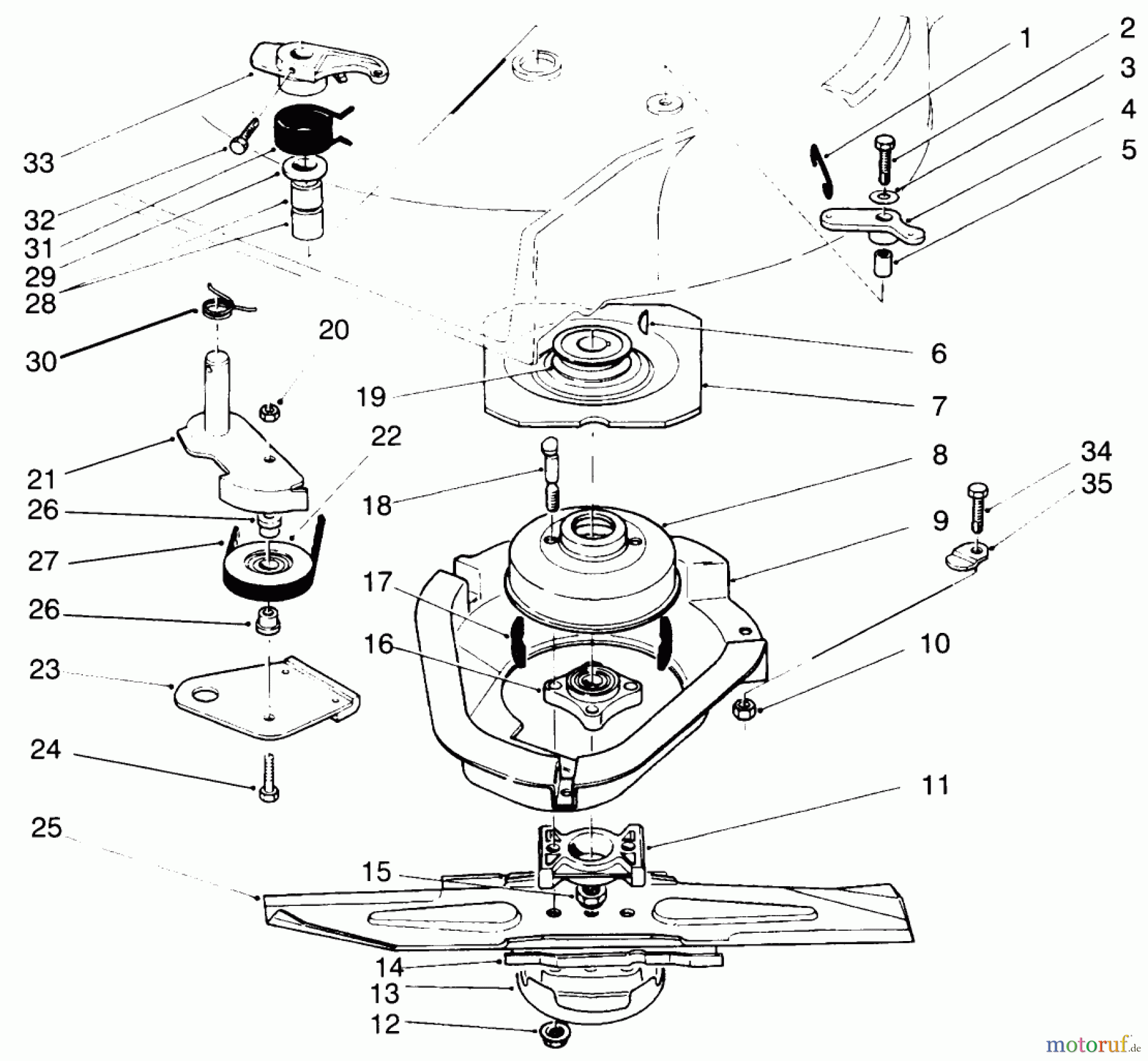 Toro Neu Mowers, Walk-Behind Seite 2 22043 - Toro Lawnmower, 1995 (5900001-5999999) BLADE BRAKE CLUTCH ASSEMBLY