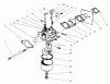 Toro 22043 - Recycler Mower, 1998 (8900001-8999999) Ersatzteile CARBURETOR ASSEMBLY (MODEL NO. 47PT7-7)