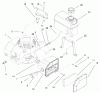 Toro 22043 - Recycler Mower, 2001 (210000001-210999999) Ersatzteile FUEL TANK AND BRACKET ASSEMBLY