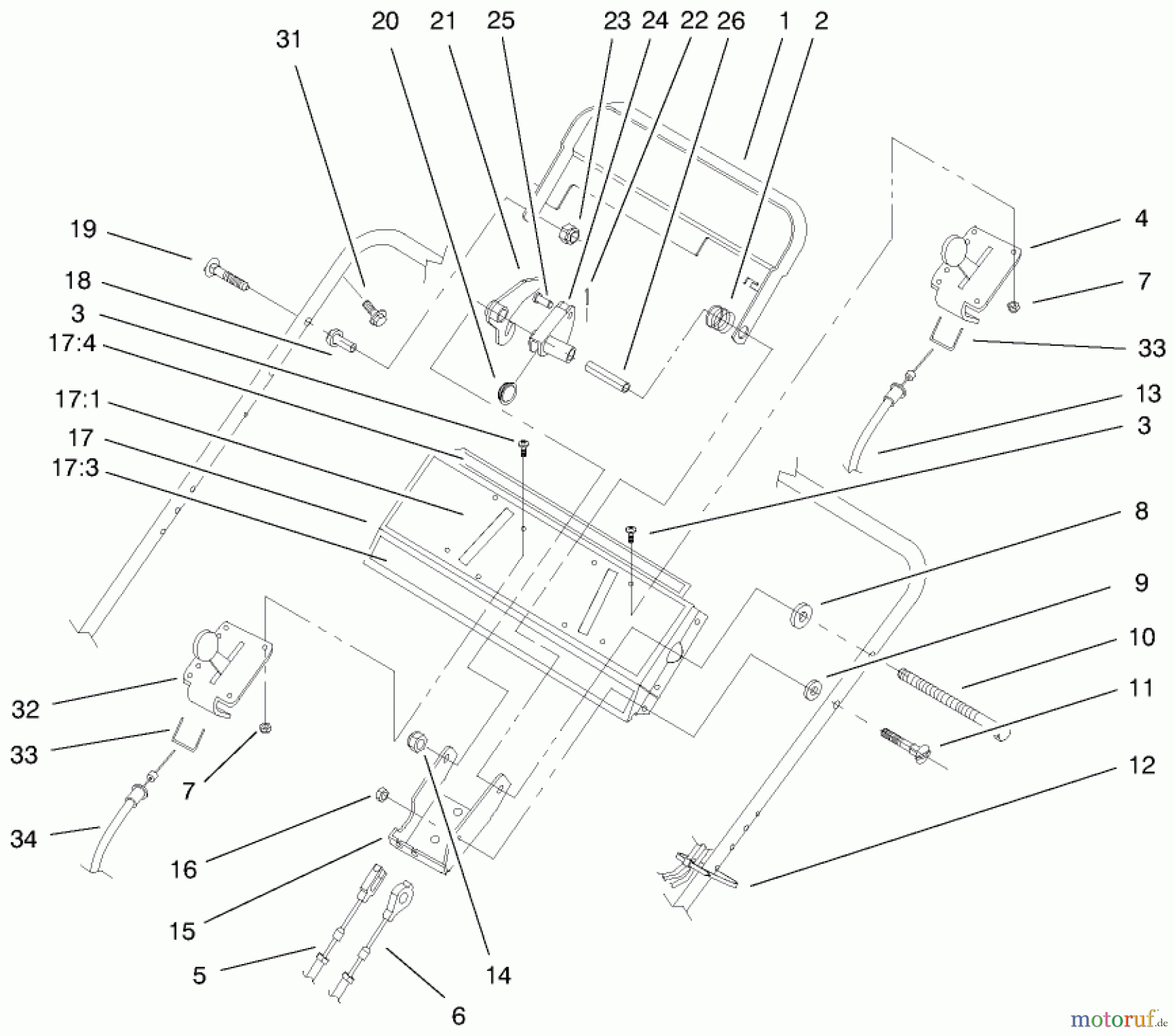 Toro Neu Mowers, Walk-Behind Seite 2 22045 - Toro Recycler Mower, 2000 (200000001-200999999) TRACTION CONTROL ASSEMBLY