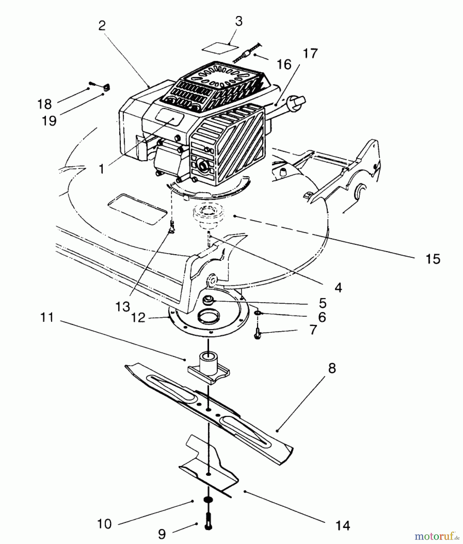 Toro Neu Mowers, Walk-Behind Seite 2 22150 - Toro Lawnmower, 1996 (6900001-6999999) ENGINE ASSEMBLY