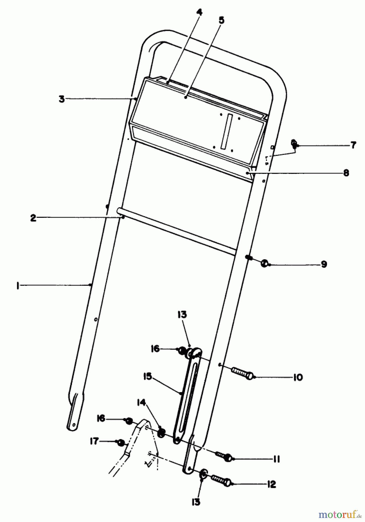  Toro Neu Mowers, Walk-Behind Seite 2 22151 - Toro Lawnmower, 1993 (3900001-3900855) HANDLE ASSEMBLY
