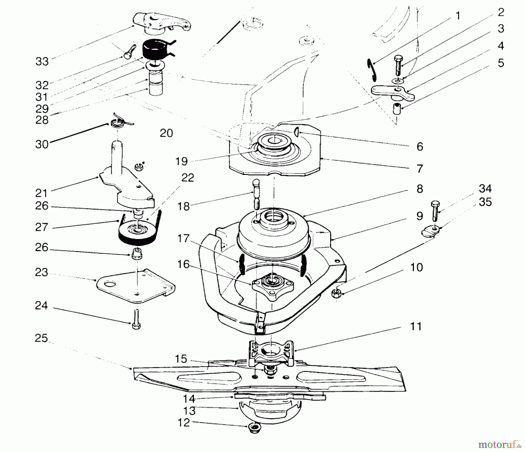 Toro Neu Mowers, Walk-Behind Seite 2 22153BC - Toro Lawnmower, 1995 (5900001-5999999) BLADE BRAKE CLUTCH ASSEMBLY