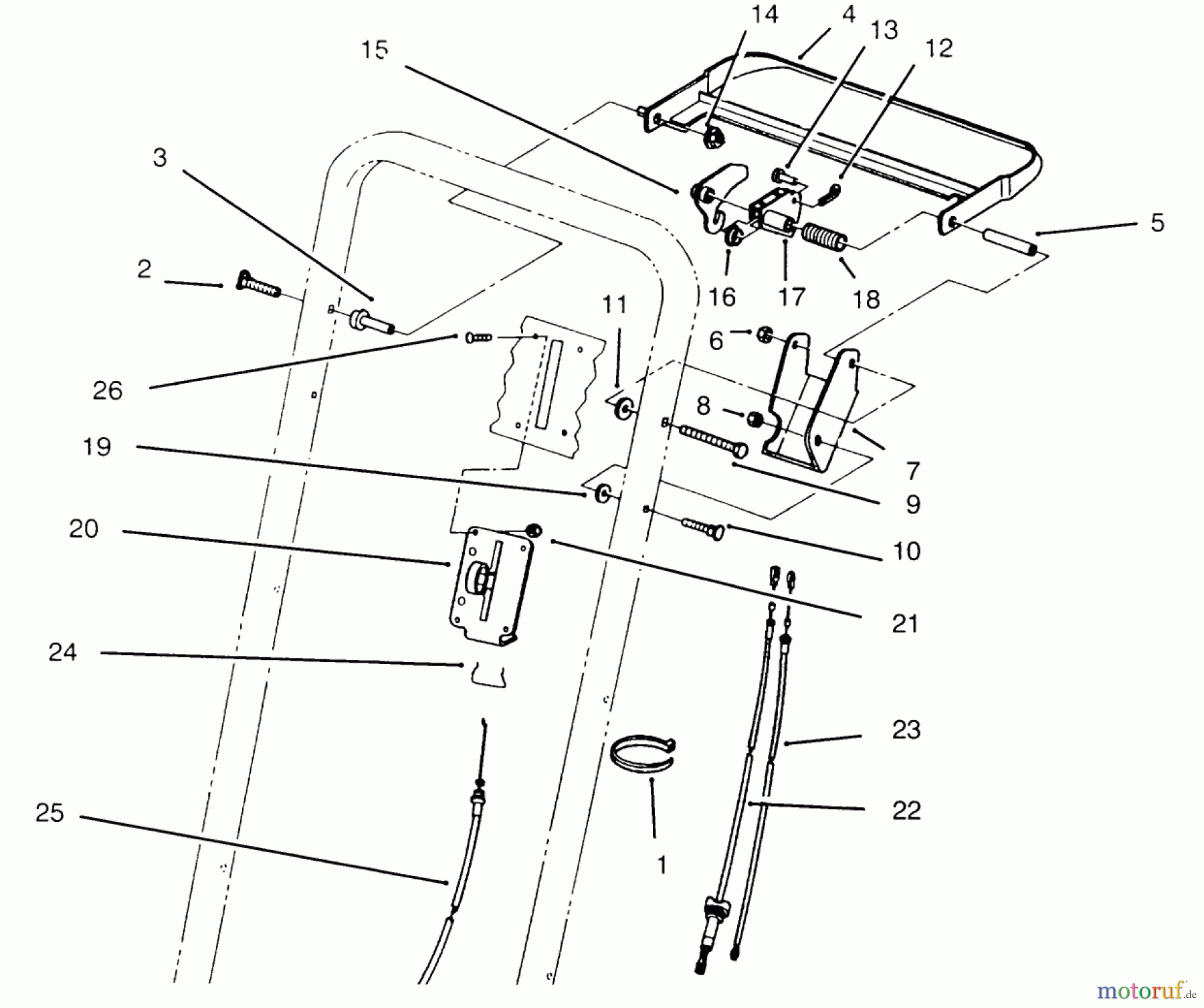 Toro Neu Mowers, Walk-Behind Seite 2 22153BC - Toro Lawnmower, 1995 (5900001-5999999) TRACTION CONTROL ASSEMBLY