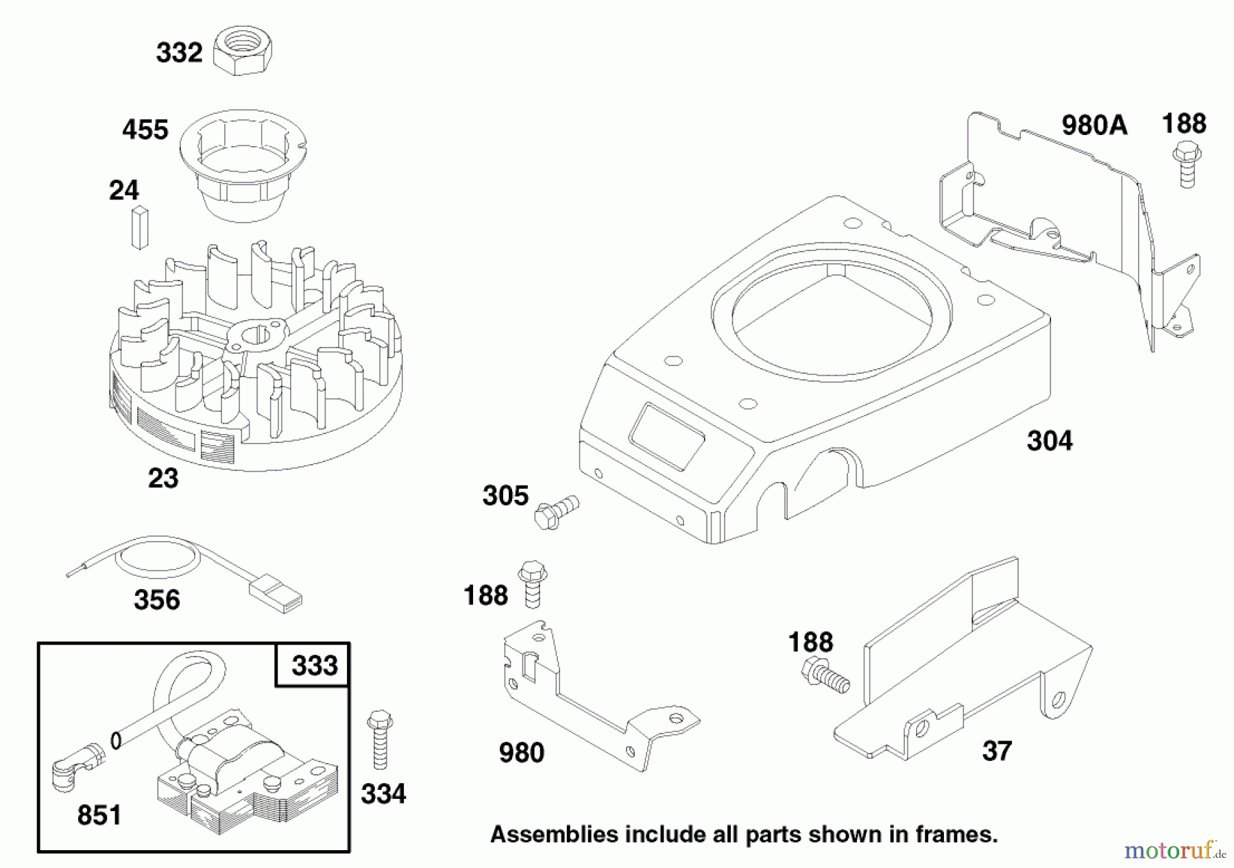 Toro Neu Mowers, Walk-Behind Seite 2 22154 - Toro Lawnmower, 1997 (7900001-7999999) ENGINE GTS 150 #6