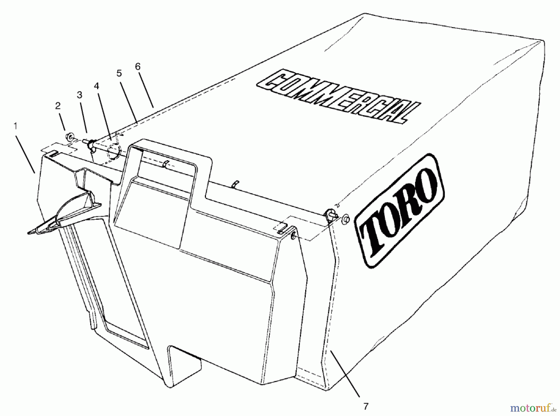 Toro Neu Mowers, Walk-Behind Seite 2 22154 - Toro Lawnmower, 1997 (7900001-7999999) GRASS BAG ASSEMBLY NO. 11-5609