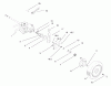 Toro 22161 - Recycler Mower, 1998 (8900001-8999999) Ersatzteile GEAR CASE & REAR WHEEL ASSEMBLY