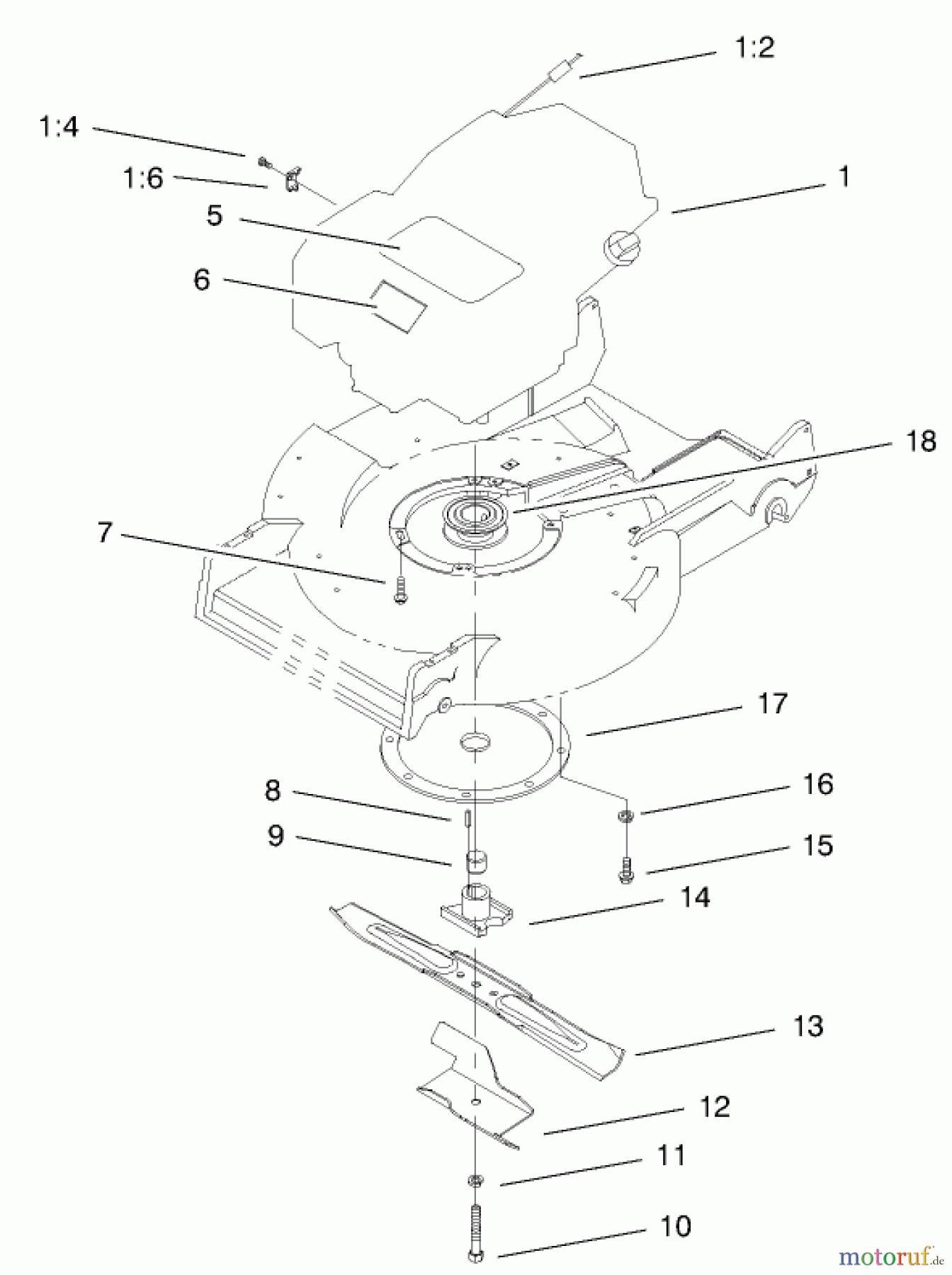  Toro Neu Mowers, Walk-Behind Seite 2 22161 - Toro Recycler Mower, 2000 (200000001-200999999) ENGINE ASSEMBLY