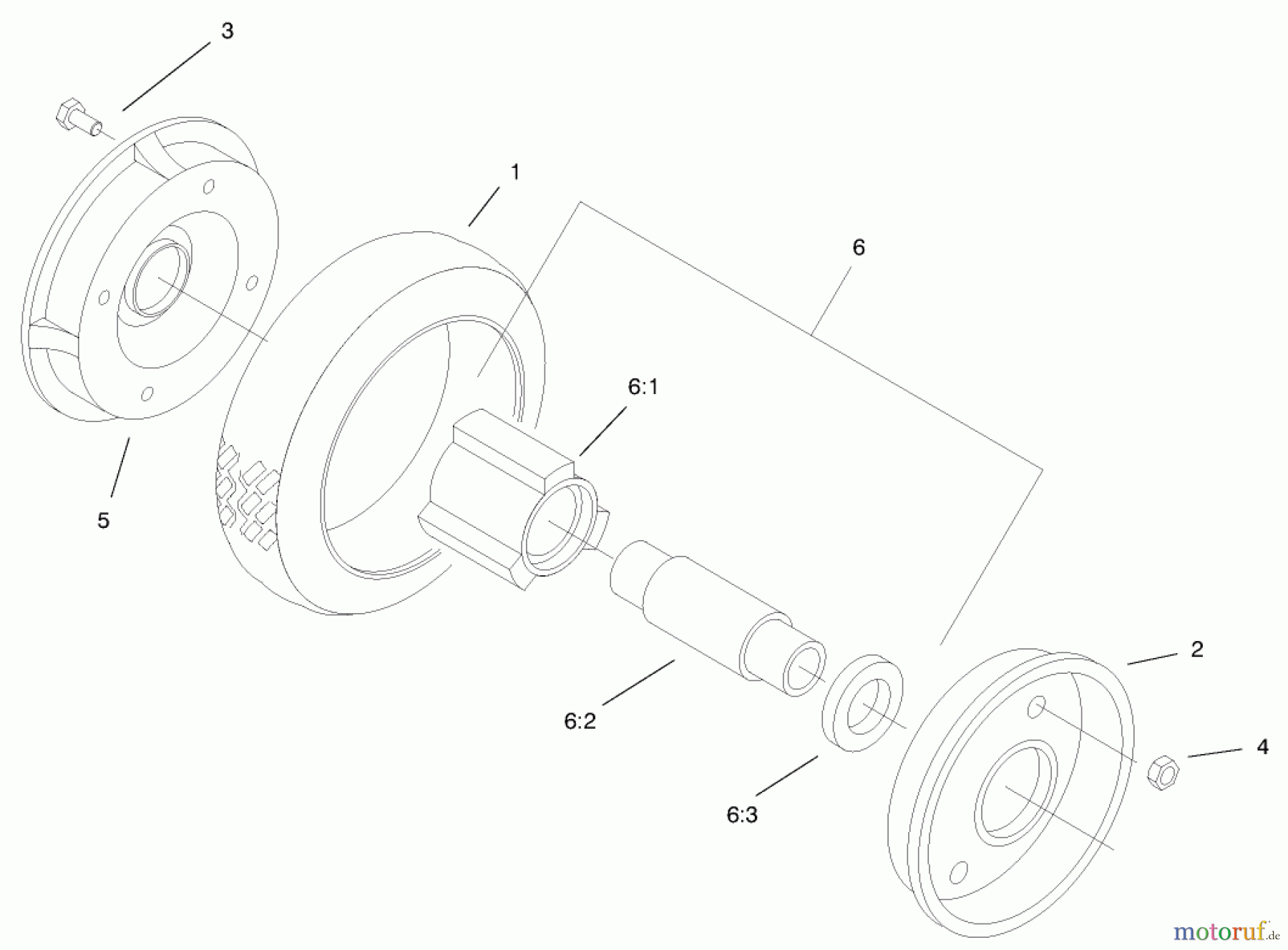  Toro Neu Mowers, Walk-Behind Seite 2 22161 - Toro Recycler Mower, 2000 (200000001-200999999) REAR WHEEL & TIRE ASSEMBLY
