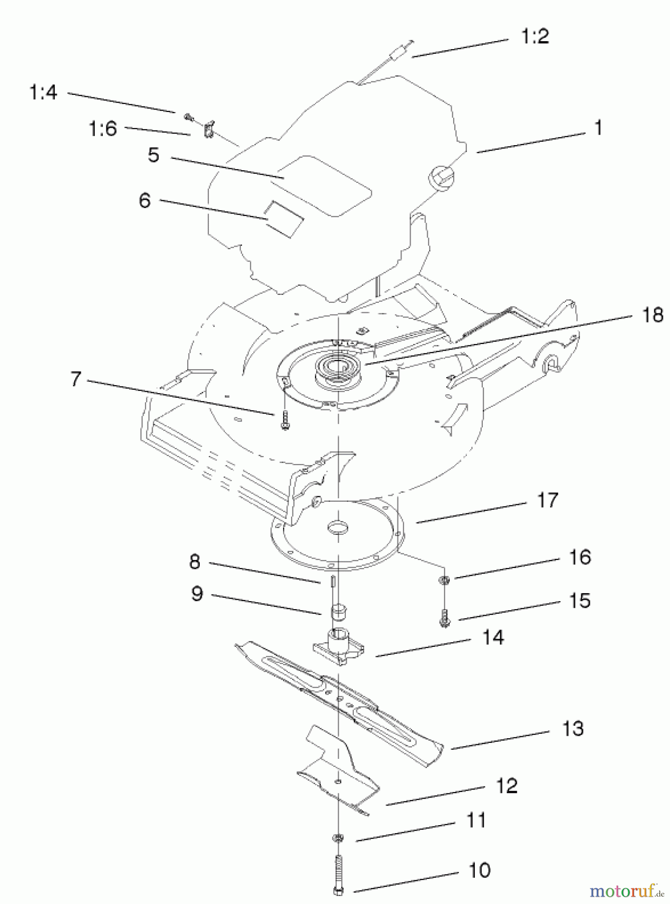  Toro Neu Mowers, Walk-Behind Seite 2 22161 - Toro Recycler Mower, 2001 (210000001-210999999) ENGINE ASSEMBLY