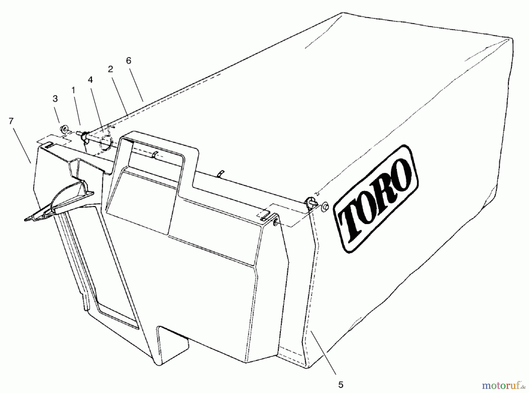 Toro Neu Mowers, Walk-Behind Seite 2 22162 - Toro Recycler Mower, 2001 (210000001-210999999) GRASS BAG ASSEMBLY NO. 99-2535