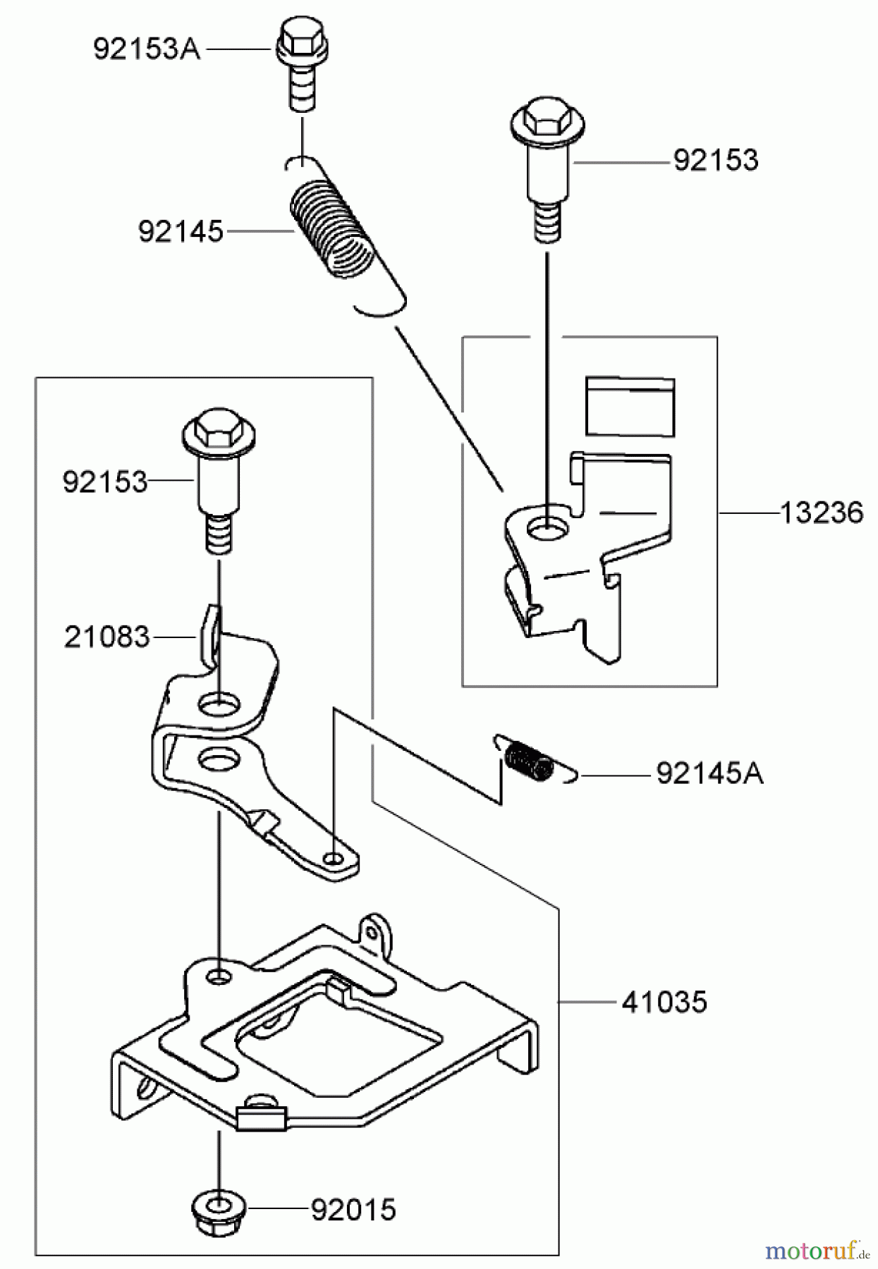  Toro Neu Mowers, Walk-Behind Seite 2 22163 (PT21) - Toro PT21 Trim Mower, 2008 (280000001-280999999) BRAKE AND COVER ASSEMBLY KAWASAKI FJ180V-AS28