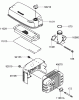 Toro 22164 (PT21) - PT21 Trim Mower, 2007 (270003001-270999999) Ersatzteile AIR FILTER AND MUFFLER ASSEMBLY KAWASAKI FJ180V-AS28