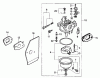 Toro 22166 - 21" Heavy-Duty Recycler/Rear Bagger Lawnmower, 2003 (230000001-230999999) Ersatzteile CARBURETOR ASSEMBLY HONDA GXV160K1 A12