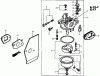 Toro 22167 - 21" Heavy-Duty Recycler/Rear Bagger Lawnmower, 2006 (260000001-260999999) Ersatzteile CARBURETOR ASSEMBLY HONDA GXV160K1-A1T