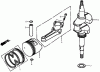 Toro 22168 - 21" Heavy-Duty Recycler/Rear Bagger Lawnmower, 2006 (260000001-260999999) Ersatzteile CRANKSHAFT AND PISTON ASSEMBLY HONDA GXV160A1 T1AH