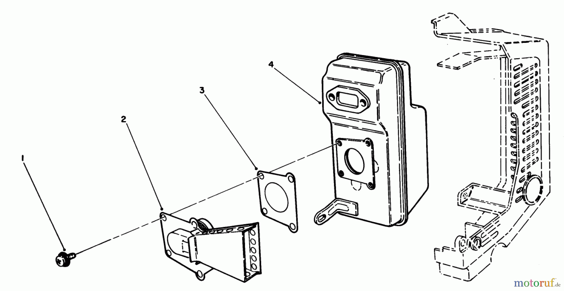 Toro Neu Blowers/Vacuums/Chippers/Shredders 30941 - Toro 41cc Back Pack Blower, 1991 (1000001-1999999) SPARK ARRESTER MUFFLER KIT NO. 61-4330 (OPTIONAL)