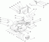 Toro 22176 - 21" Heavy-Duty Recycler/Rear Bagger Lawnmower, 2006 (260000001-260999999) Ersatzteile HOUSING, CHUTE AND WHEEL ASSEMBLY